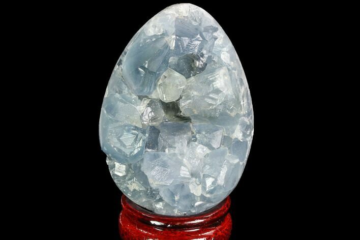 Crystal Filled Celestine (Celestite) Egg Geode - Madagascar #100059